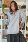 Ellis Oversized Rugby Knit Grey Marl /23=